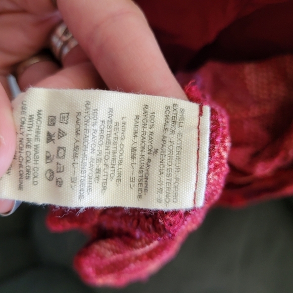 Free People Season in the Sun XS Red Tank Top Sleeveless Blouse Halter Neck - Picture 7 of 8